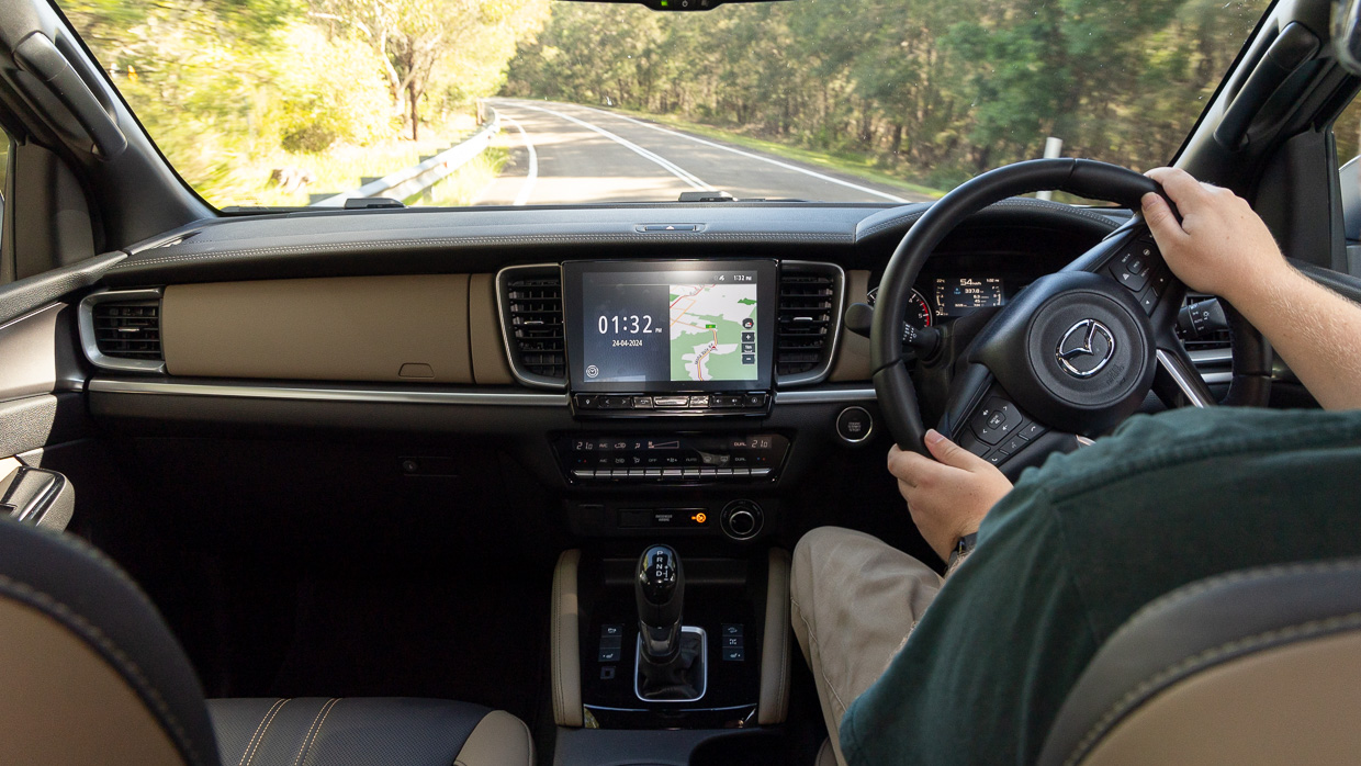 Mazda BT-50 SP Pro Enhancement pack 2024 driving inside