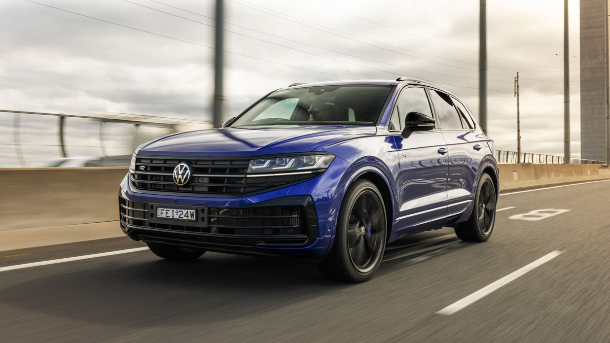Volkswagen Touareg R 2024 driving highway