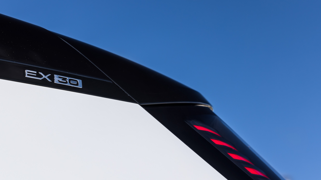 2024 Volvo EX30 side angle badging