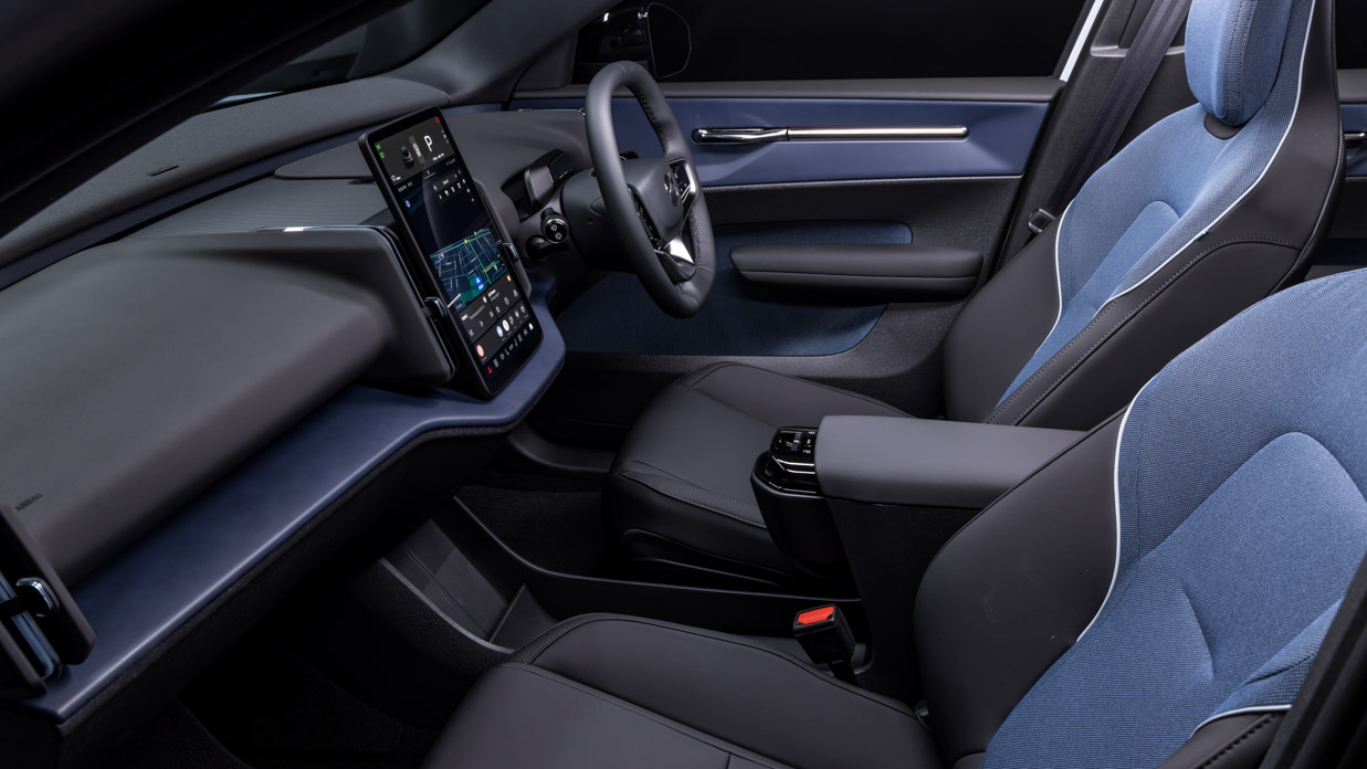 2024 Volvo EX30 interior blue accents