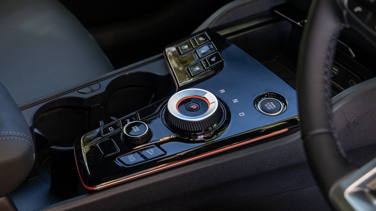 2024 Kia Sportage GT-Line Hybrid long-term interior centre console and drive selector