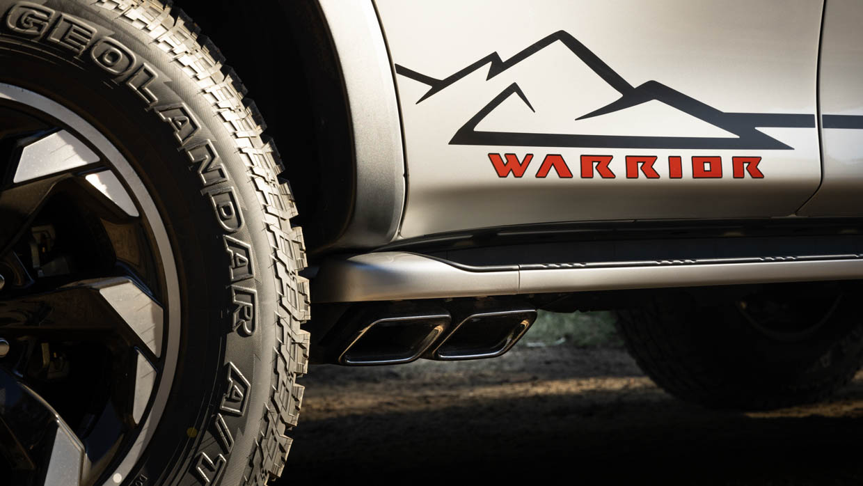 2024 Nissan Patrol Warrior side exit exhaust system and logo