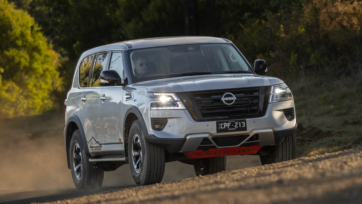 2024 Nissan Patrol Warrior front 3/4 driving shot