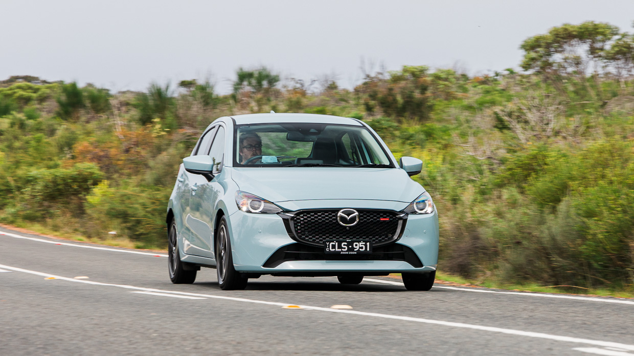 Mazda 2 GT 2024 driving front 2
