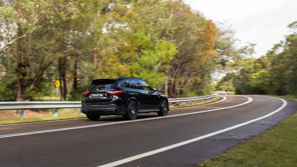 Mercedes-AMG GLC43 2024 driving rear 6