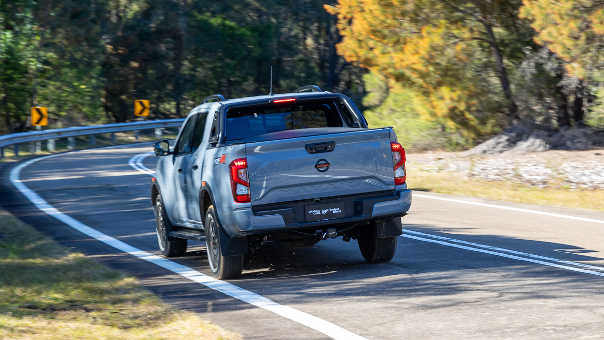 Nissan Navara Pro-4X 2024 driving rear