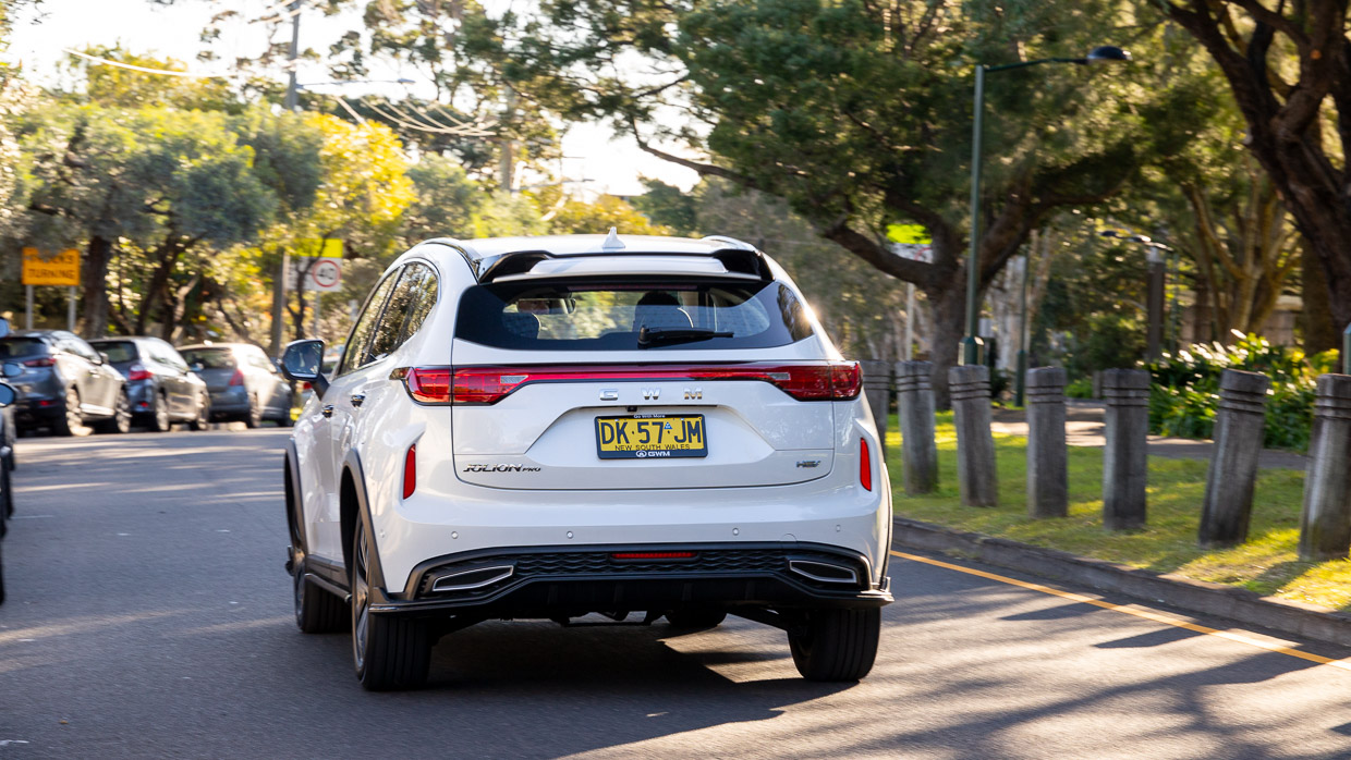2024 Haval Jolion Hybrid rear angle driving shot
