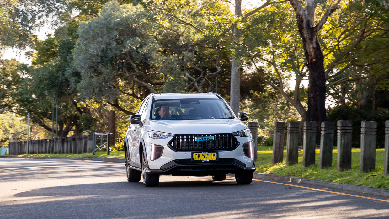 2024 Haval Jolion Hybrid front angle driving shot on street