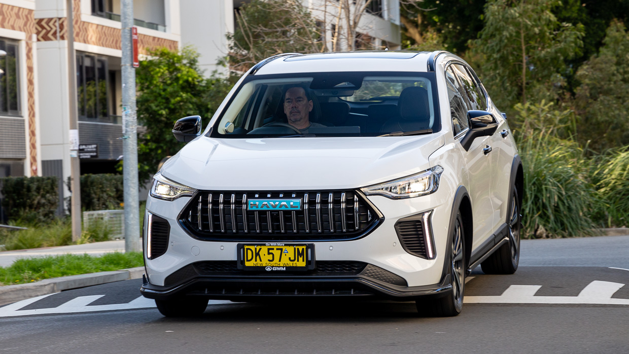 2024 Haval Jolion Hybrid front angle driving shot speed bump 2