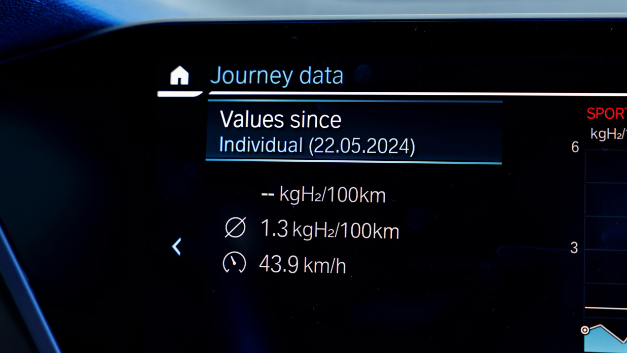 BMW iX5 hydrogen 2024 screen