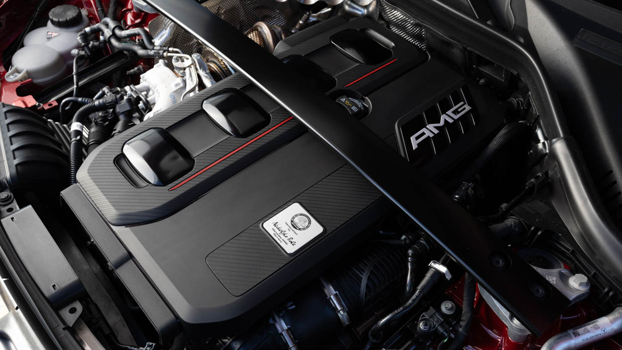 2024 Mercedes-AMG GLC 63 S engine bay shot