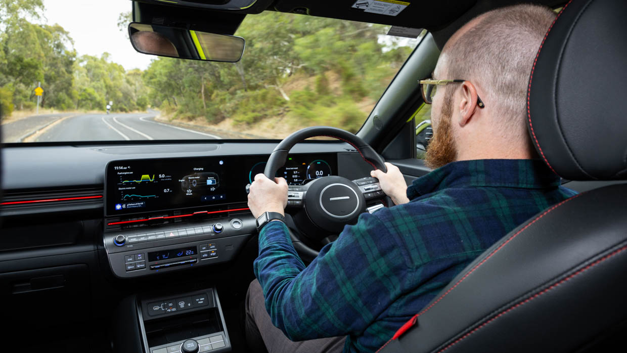 2024 Hyundai Kona Hybrid N-Line DC POV driving shot interior