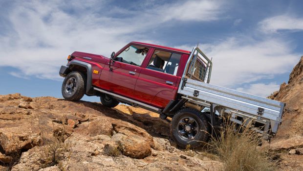 2024 Toyota Land Cruiser rock climbing