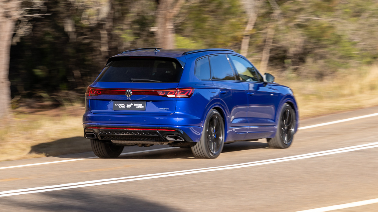 Volkswagen Touareg R 2024 driving rear 4