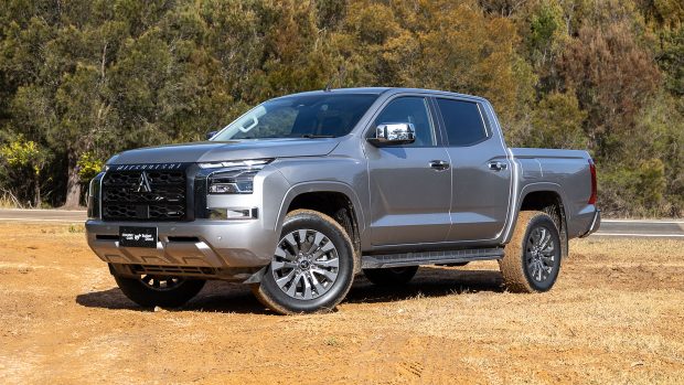 2024 Mitsubishi Triton GLS front 3/4 static dirt