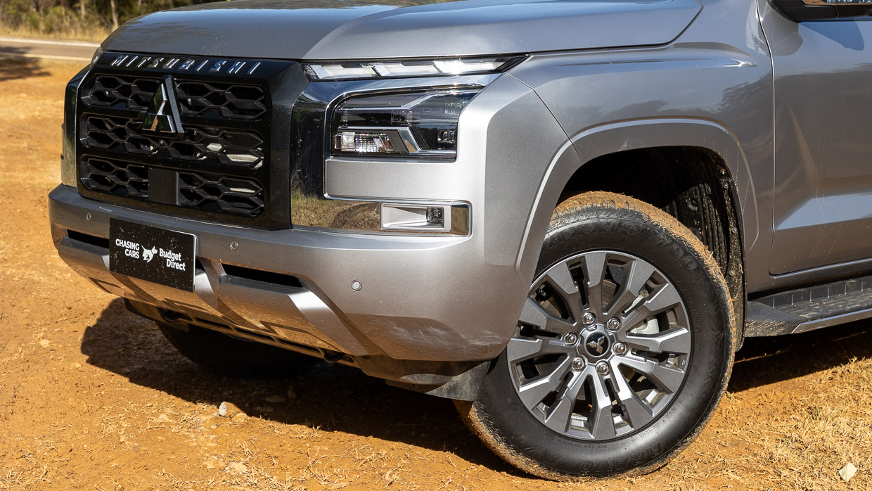 2024 Mitsubishi Triton GLS front end detail and wheel