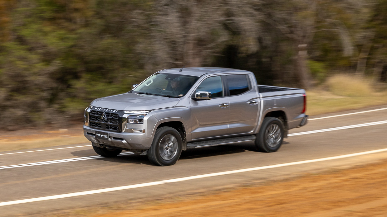 2024 Mitsubishi Triton GLS side angle driving shot 2