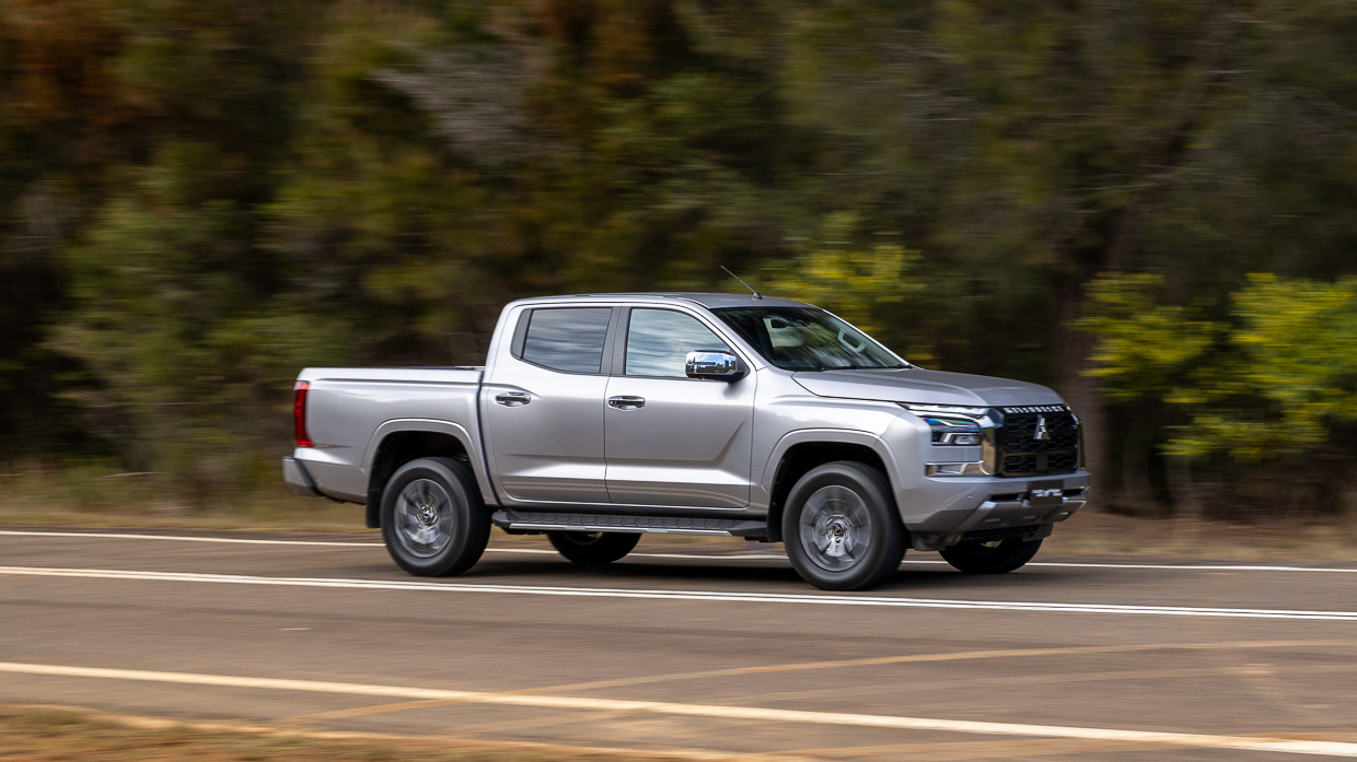 2024 Mitsubishi Triton GLS side angle driving shot
