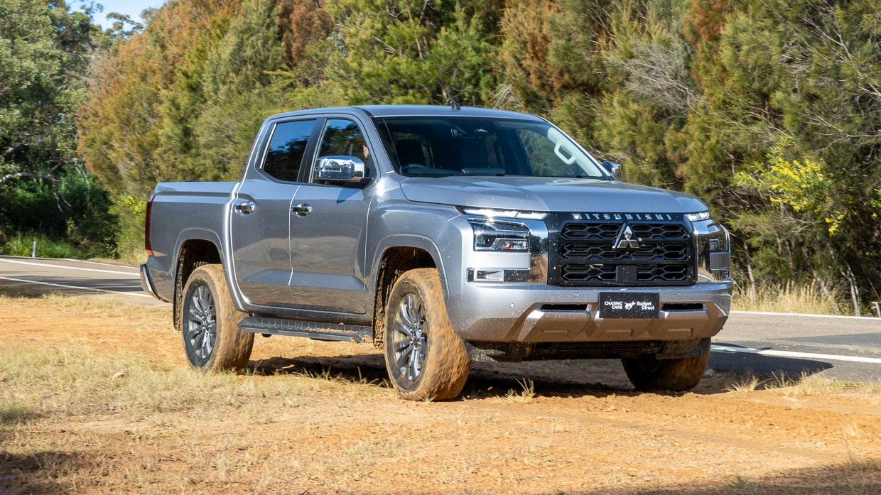 2024 Mitsubishi Triton GLS front 3/4 on the dirt