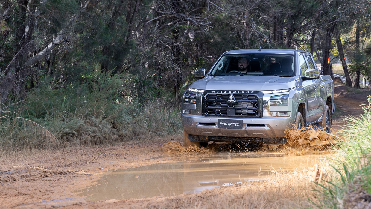 2024 Mitsubishi Triton GLS driving through mud 3