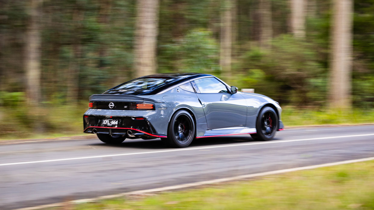 Nissan Z Nismo 2024 driving rear 2