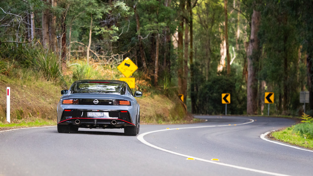 Nissan Z Nismo 2024 driving rear 4