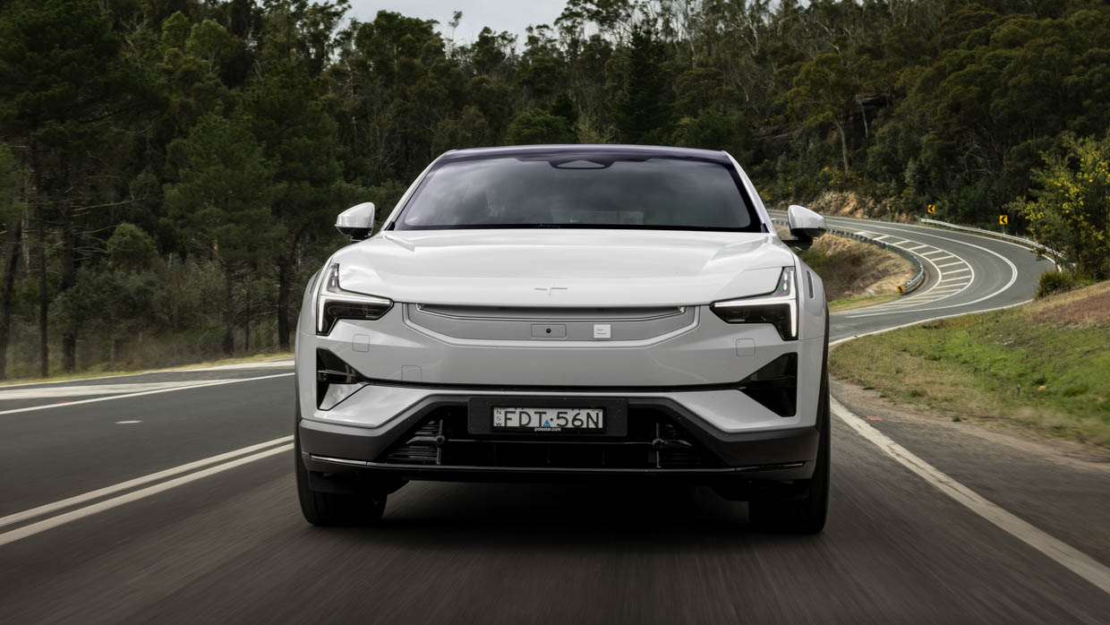 2024 Polestar 3 Performance LRDM front angle driving shot