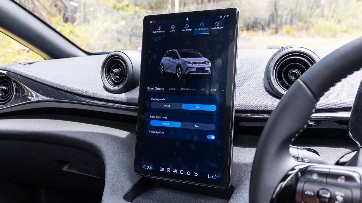 2024 BYD Dolphin Premium interior vertical touchscreen