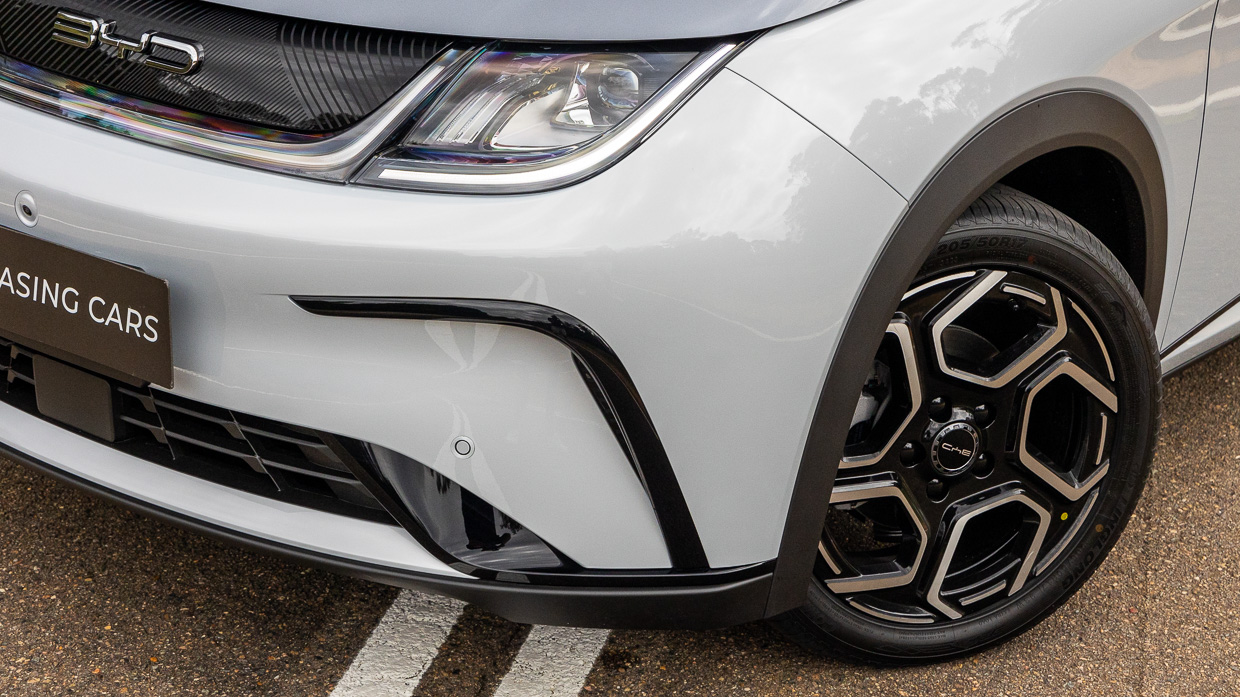 2024 BYD Dolphin Premium front end angle and detail