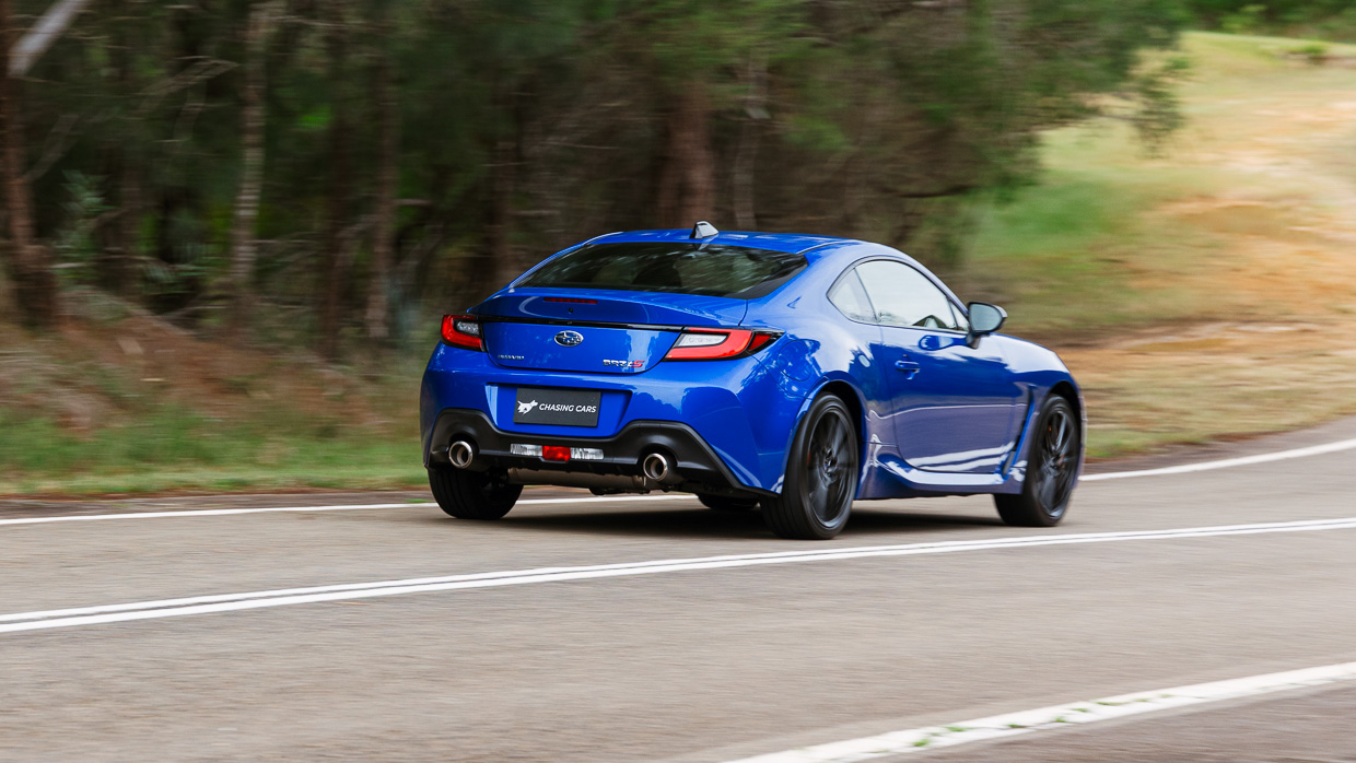 Subaru BRZ tS 2024 driving rear