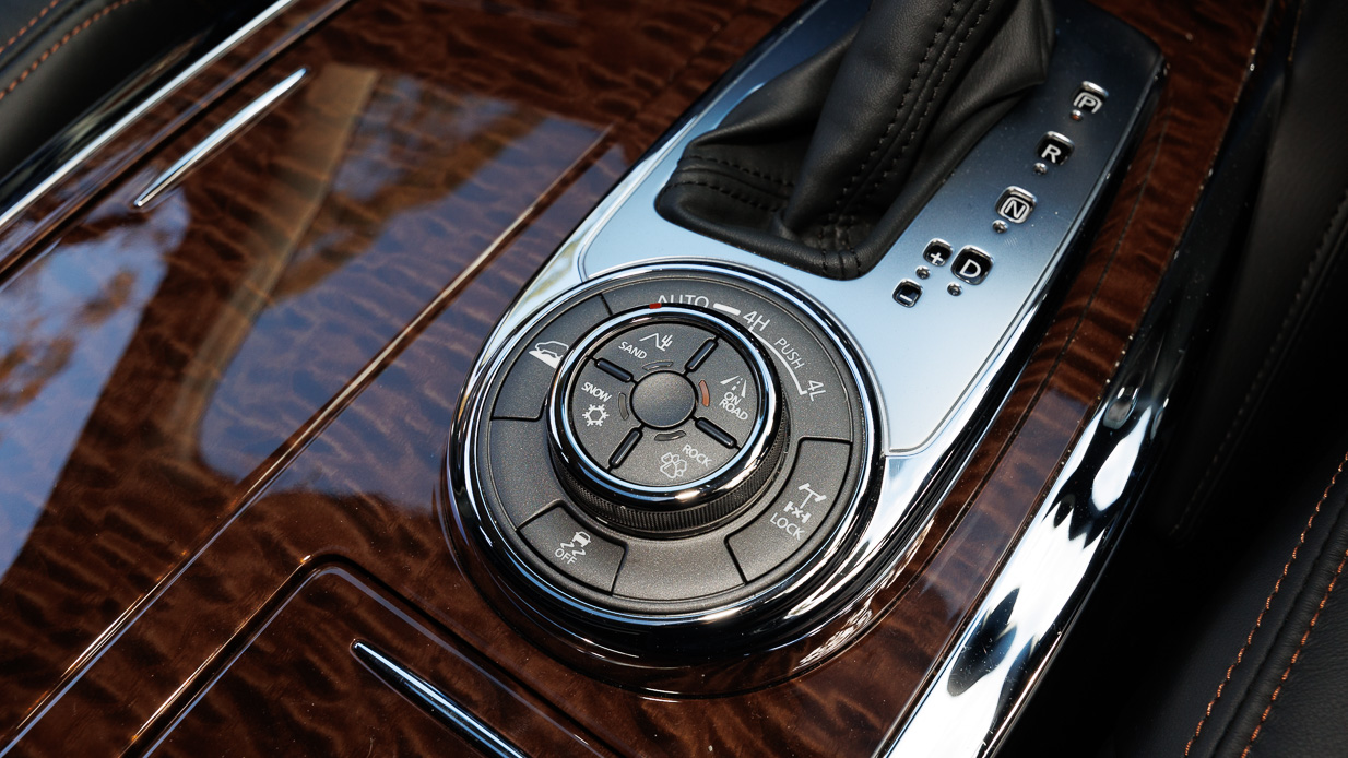 2024 Nissan Patrol Ti-L interior drive select and drive modes
