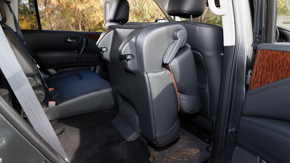 2024 Nissan Patrol Ti-L interior second row folded up