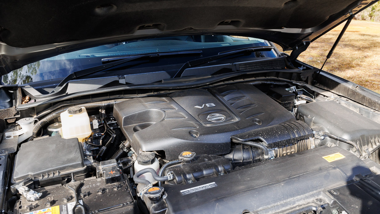 2024 Nissan Patrol Ti-L 5.6-litre V8 engine bay