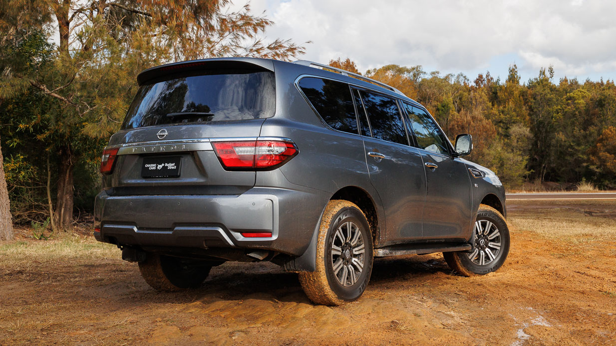 2024 Nissan Patrol Ti-L rear 3/4 angle static