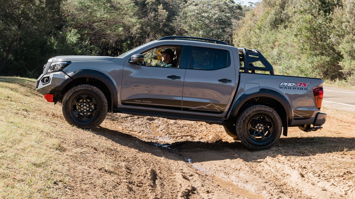 2024 Nissan Navara Pro-4X Warrior side angle off-road shot