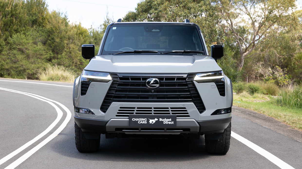 2024 Lexus GX550 Overtrail front end angle static