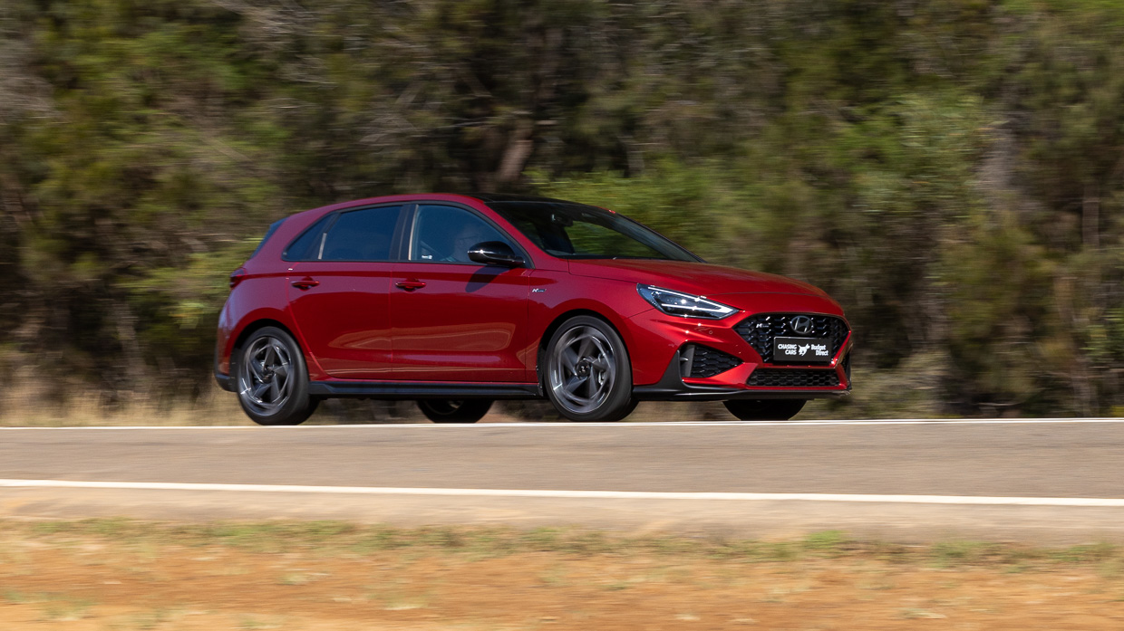 2024 Hyundai i30 N Line side angle driving shot