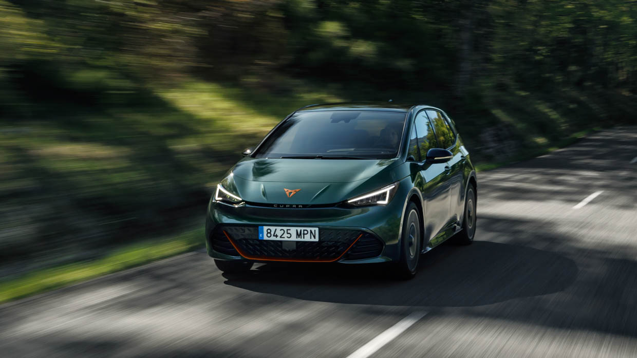 2024 Cupra Born VZ angle driving shot