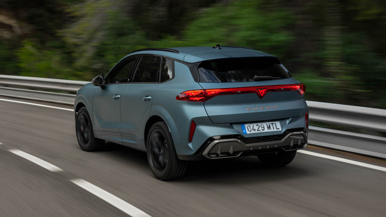 2025 Cupra Terramar rear 3/4 driving shot