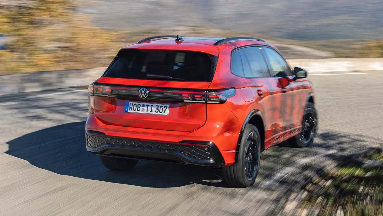 2025 Volkswagen Tiguan R Line driving on road 4