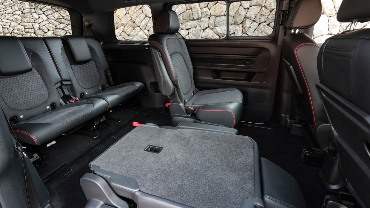 2025 Volkswagen ID Buzz GTX interior second row with half folded down