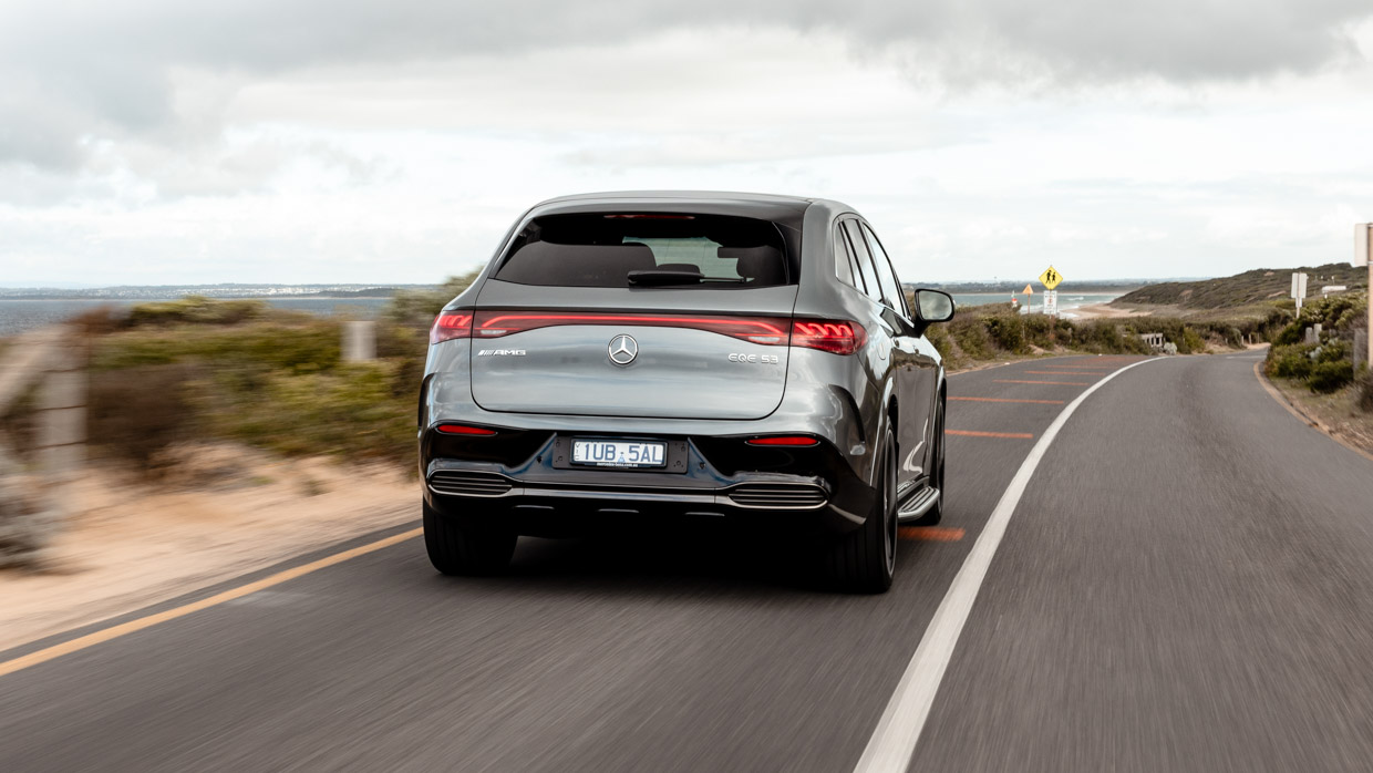 Mercedes-AMG EQE 53 SUV 2025 driving rear 2