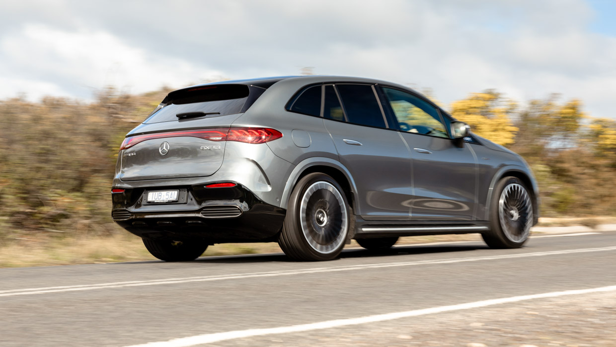Mercedes-AMG EQE 53 SUV 2025 driving rear 3