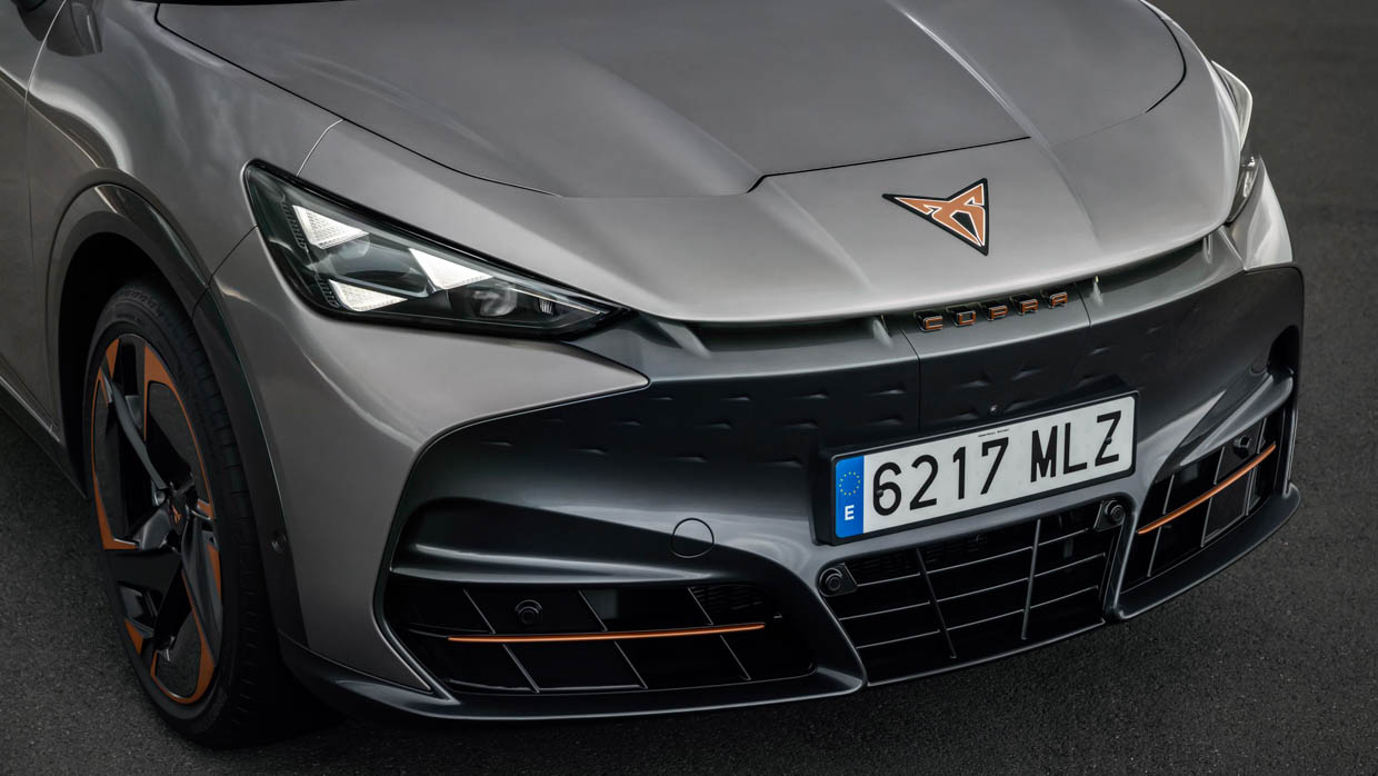 2025 Cupra Tavascan silver front end detailing