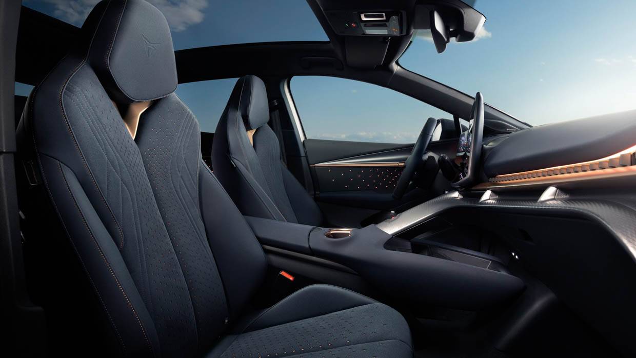 2025 Cupra Tavascan interior side angle shot