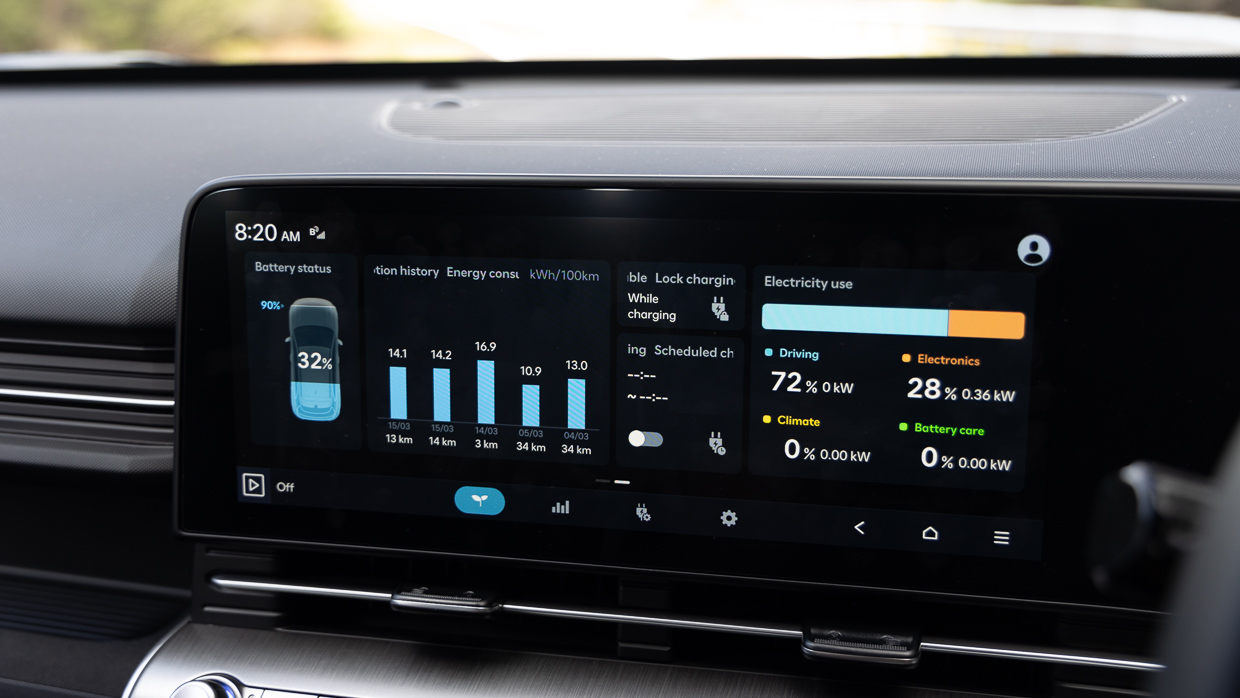 Hyundai Kona Electric 2024 interior screen