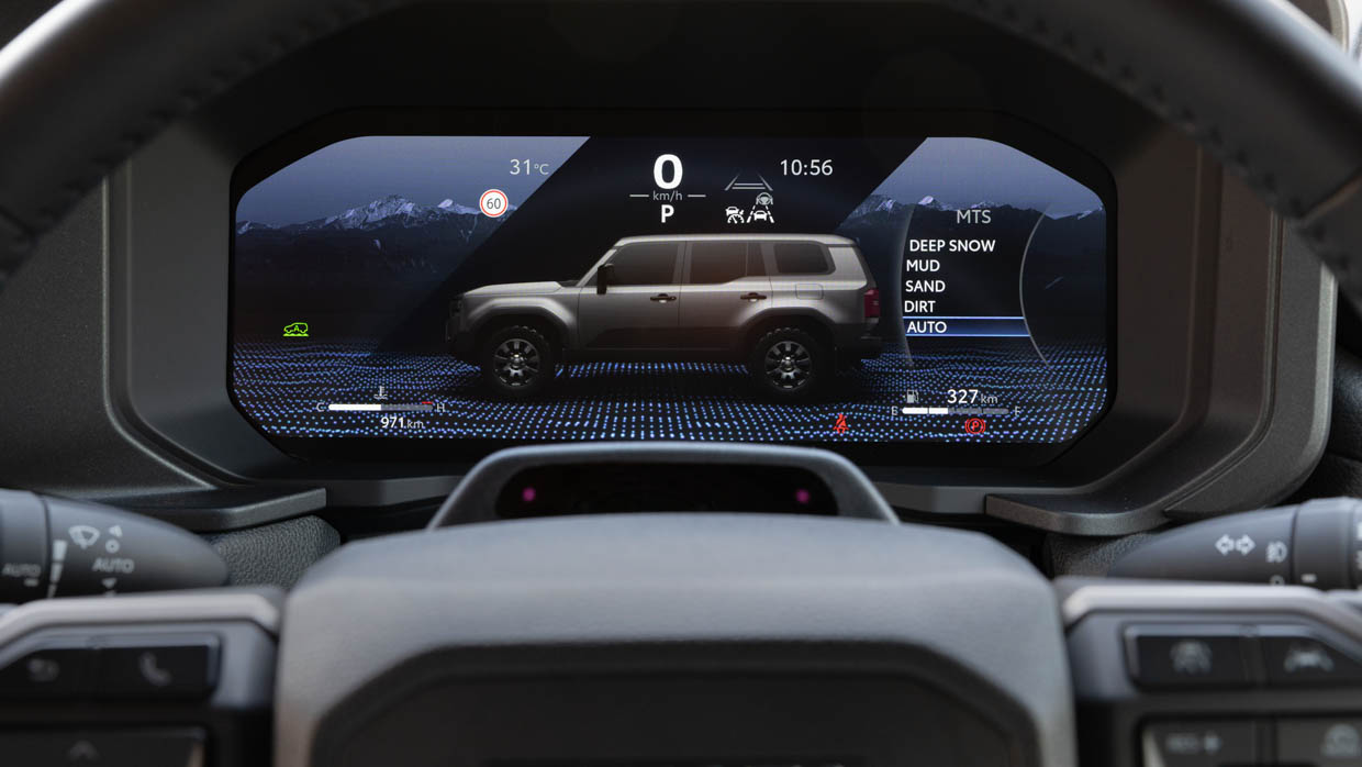2025 Toyota LandCruiser Prado Altitude instrument cluster screen