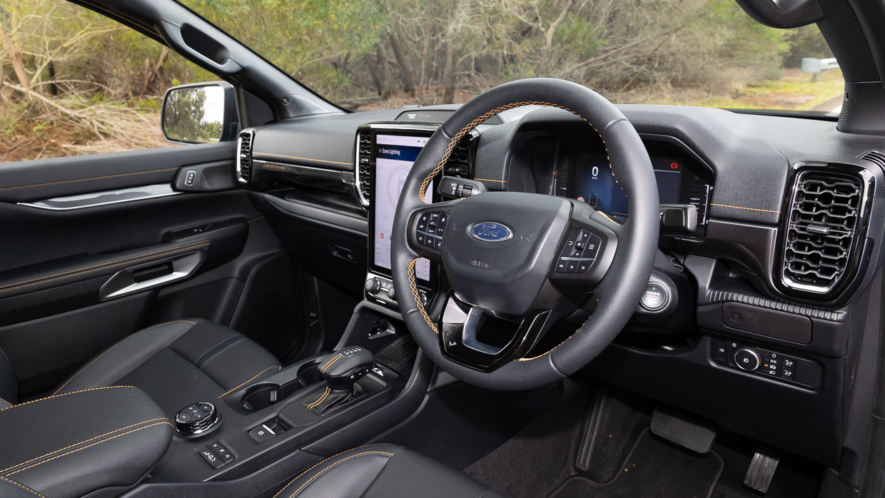 2024 Ford Ranger Wildtrak V6 interior wide shot