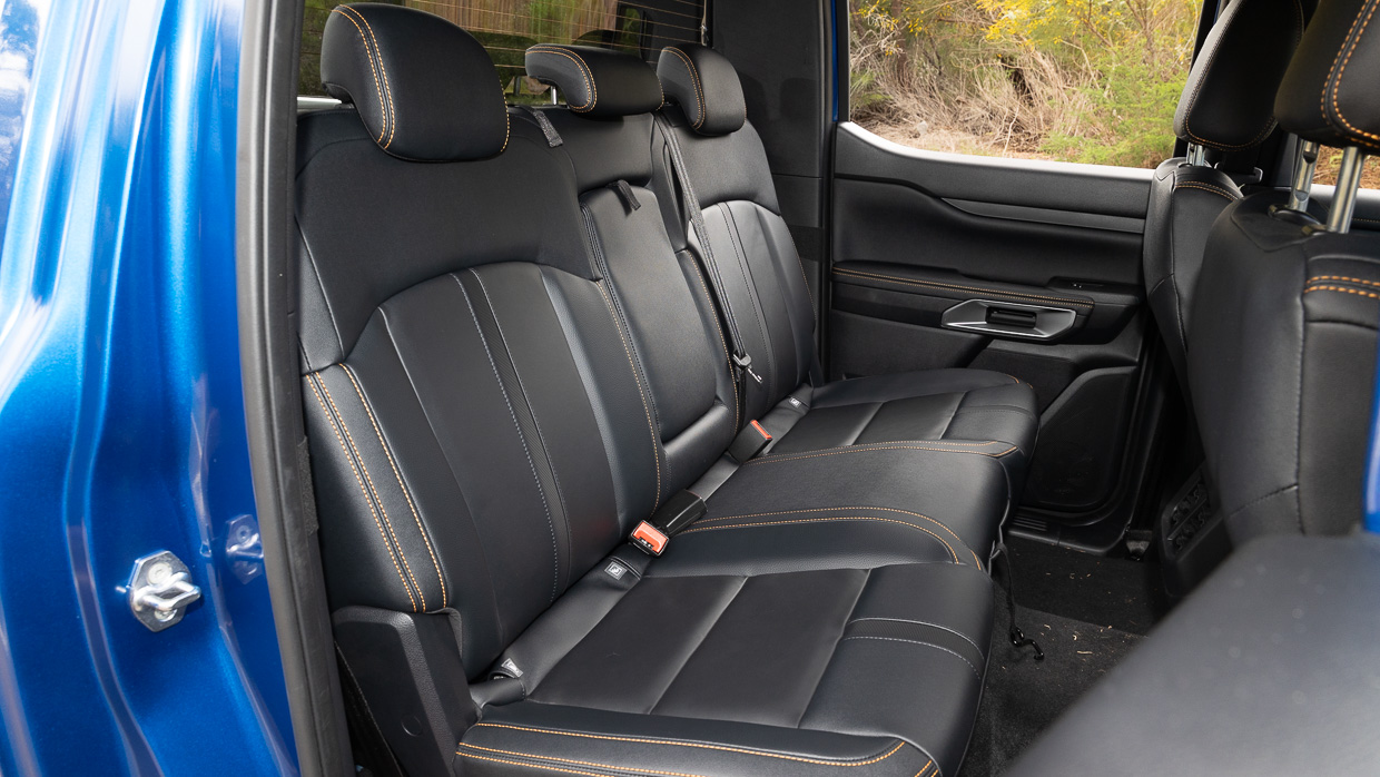 2024 Ford Ranger Wildtrak V6 interior rear seats
