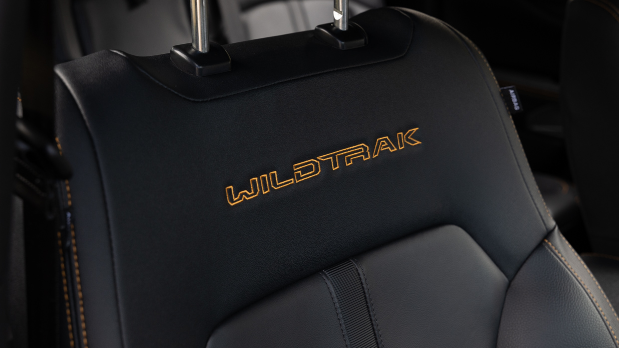 2024 Ford Ranger Wildtrak V6 interior Wildtrak seat logo